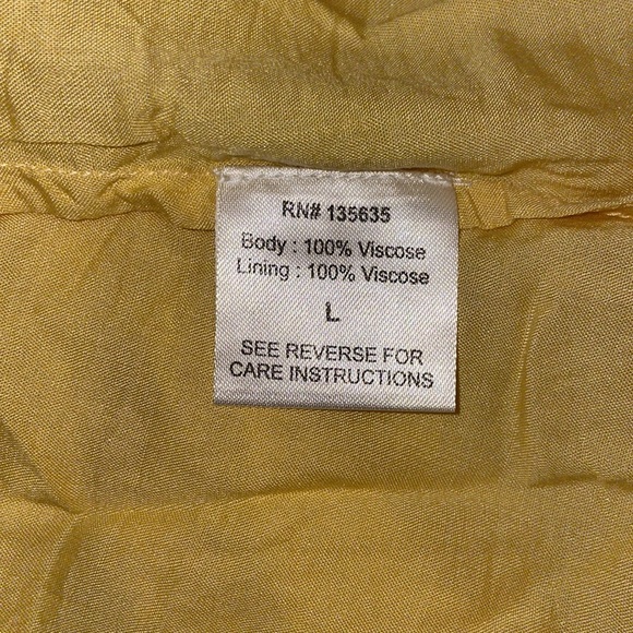 Love Sam Sayo Yellow Chiffon Mini Dress SZ L EUC - Picture 8 of 9